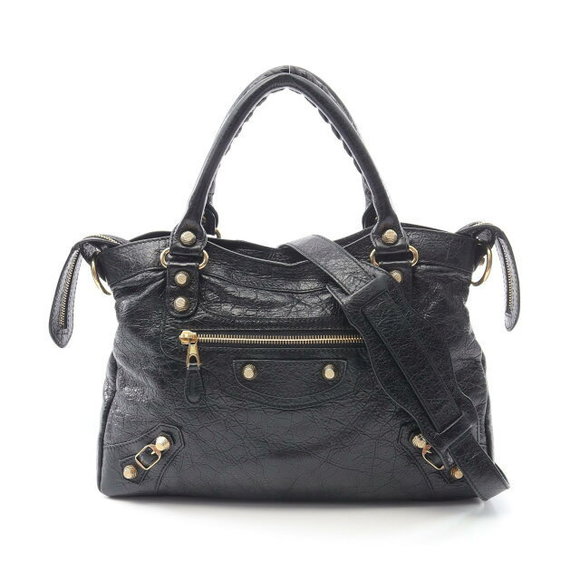 Balenciaga Giant Town Handbag Leather Black - Picture 1 of 7